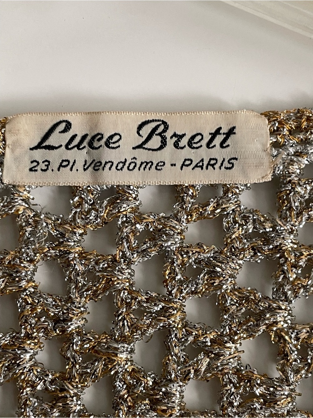 S: Luce Brett Paris Vintage French Designer Cardigan Sweater Gold/Silver - Picture 6 of 10